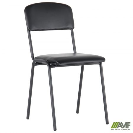 Стілець офісний AMF Мастер чорний Шкірозамінник чорний (148124)